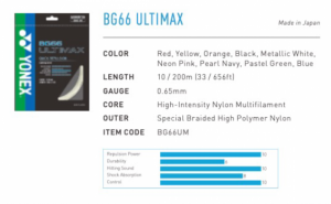 BG66 Ultimax (besnar.1 racket) white