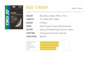 BG65 Titanium coil 200m white