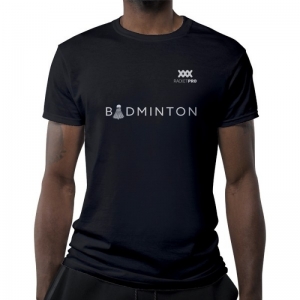 T-shirt "Badminton" zwart black